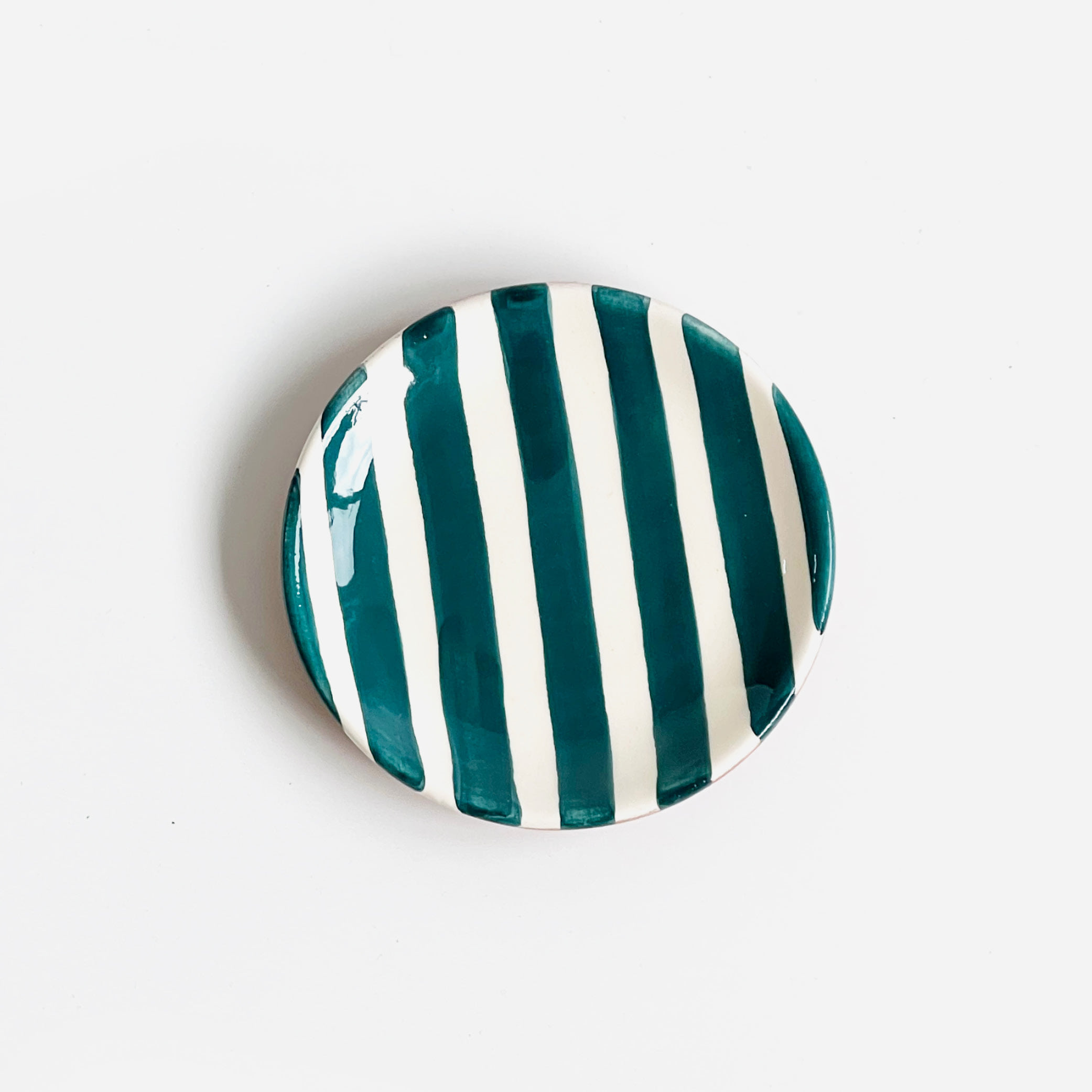 [CASA CUBISTA] Bold Stripe Plate Mini_Teal