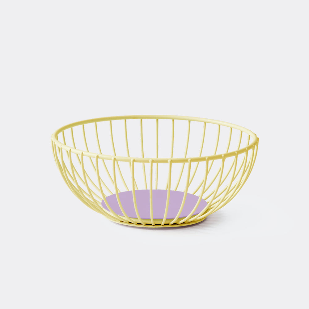 [OCTAEVO] Iris Wire Basket_Yellow