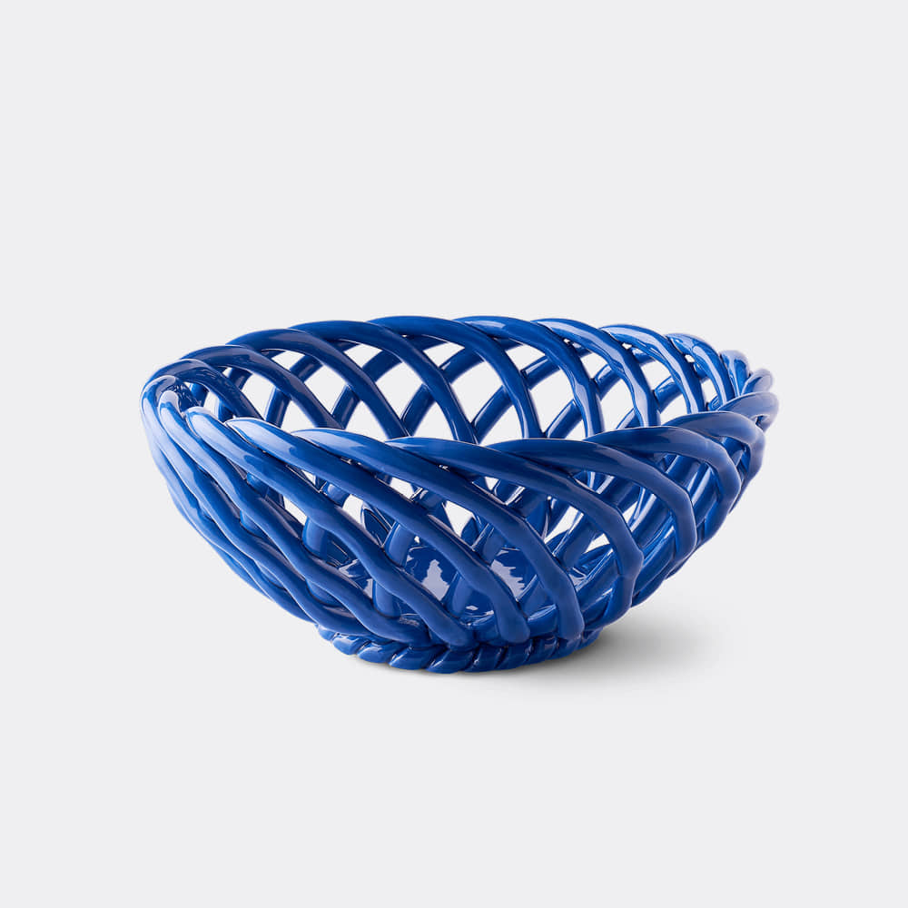 [OCTAEVO] Sicilia Ceramic Basket Large_Blue