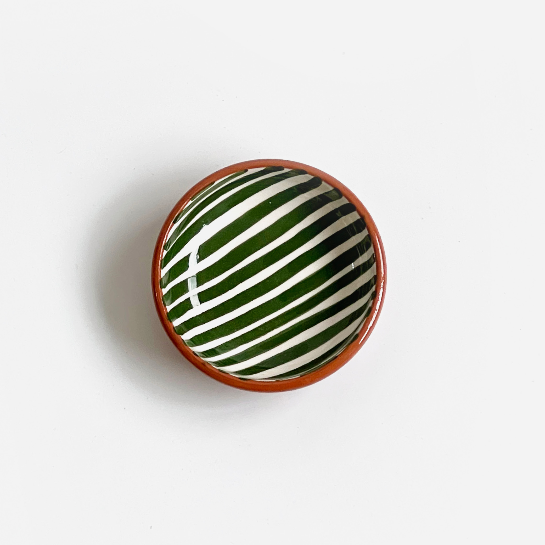 [CASA CUBISTA] Stripe Bowl Mini_Dark Green