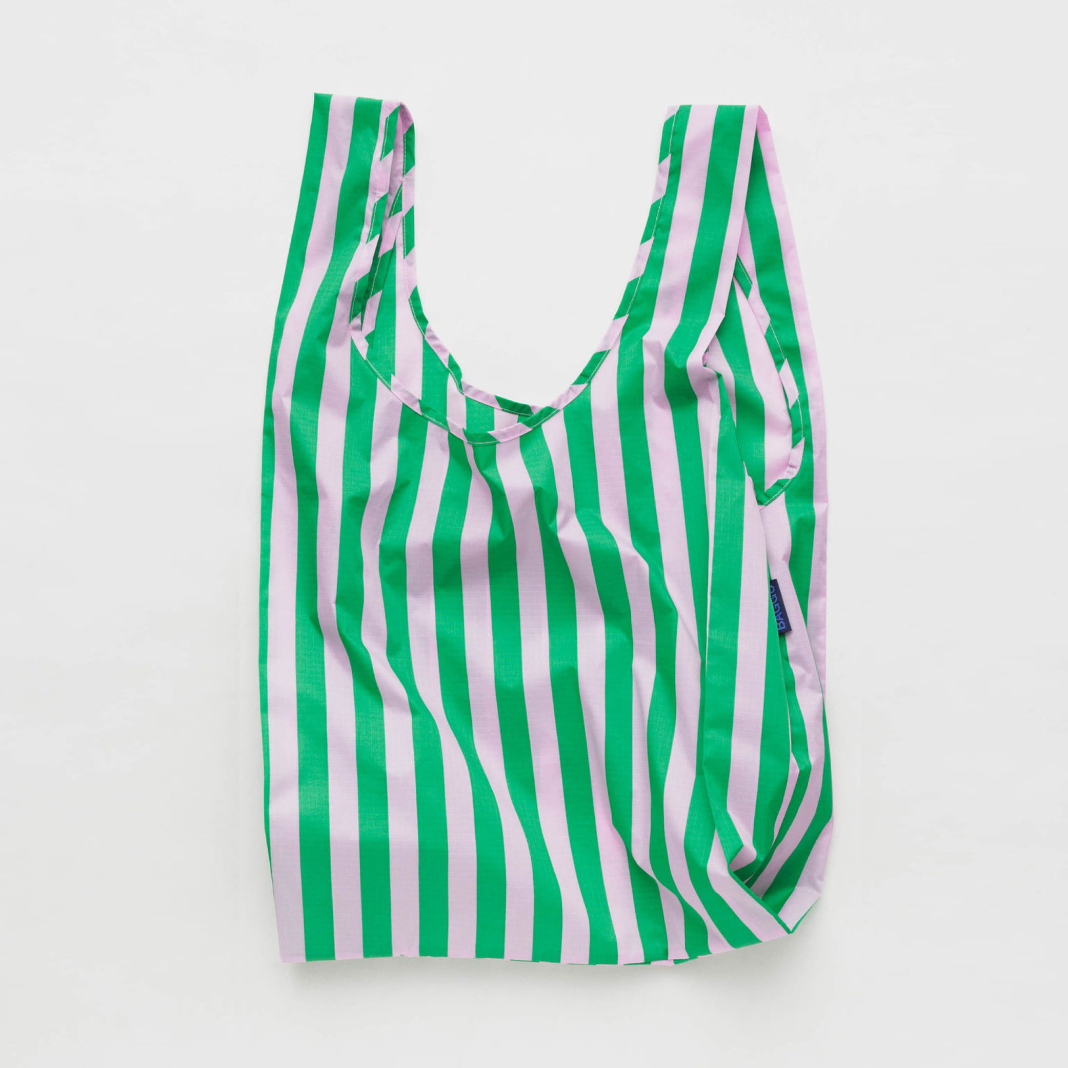[BAGGU] Standard Baggu_Pink Green Awning Stripe