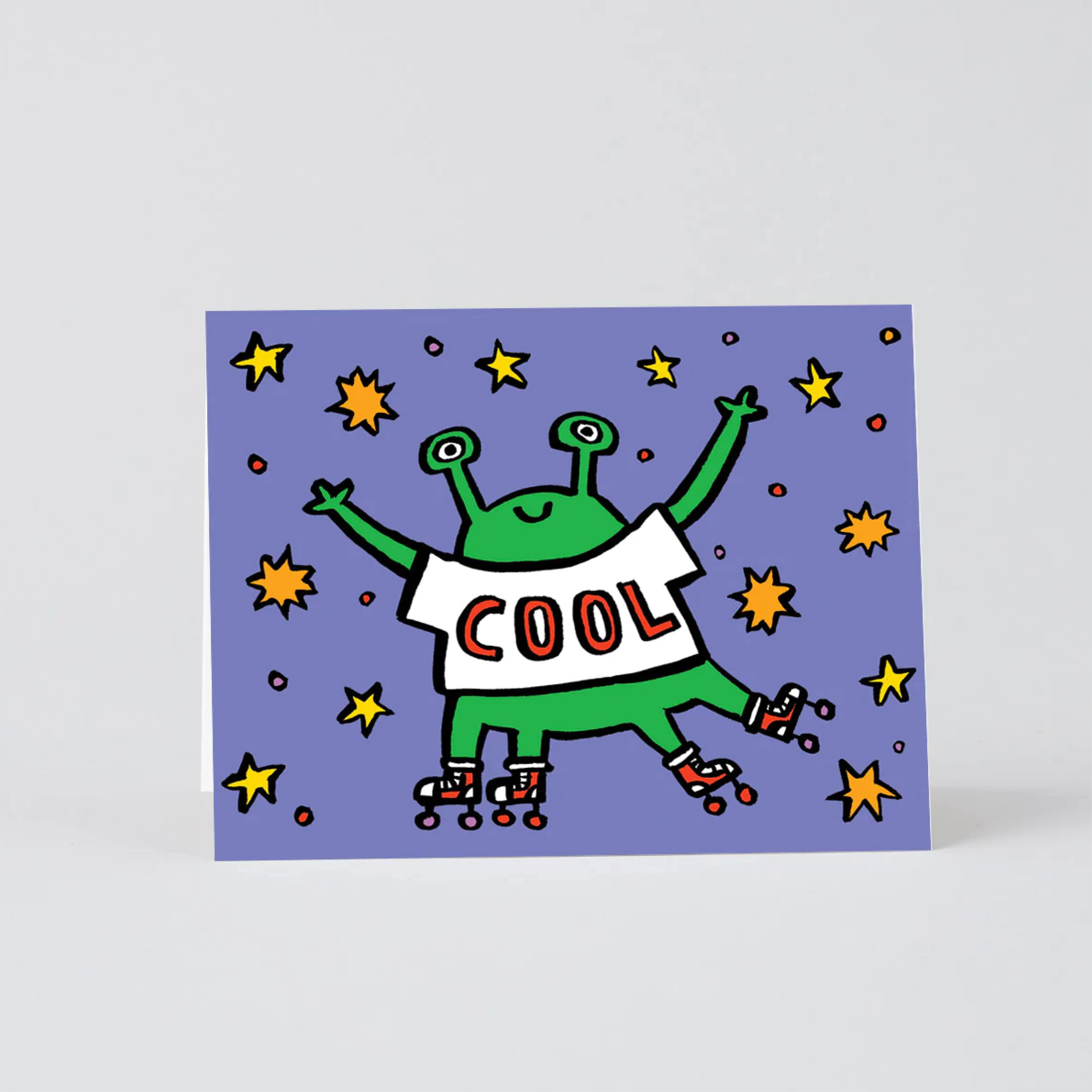 [WRAP] Cool Alien Kids Greetings Card