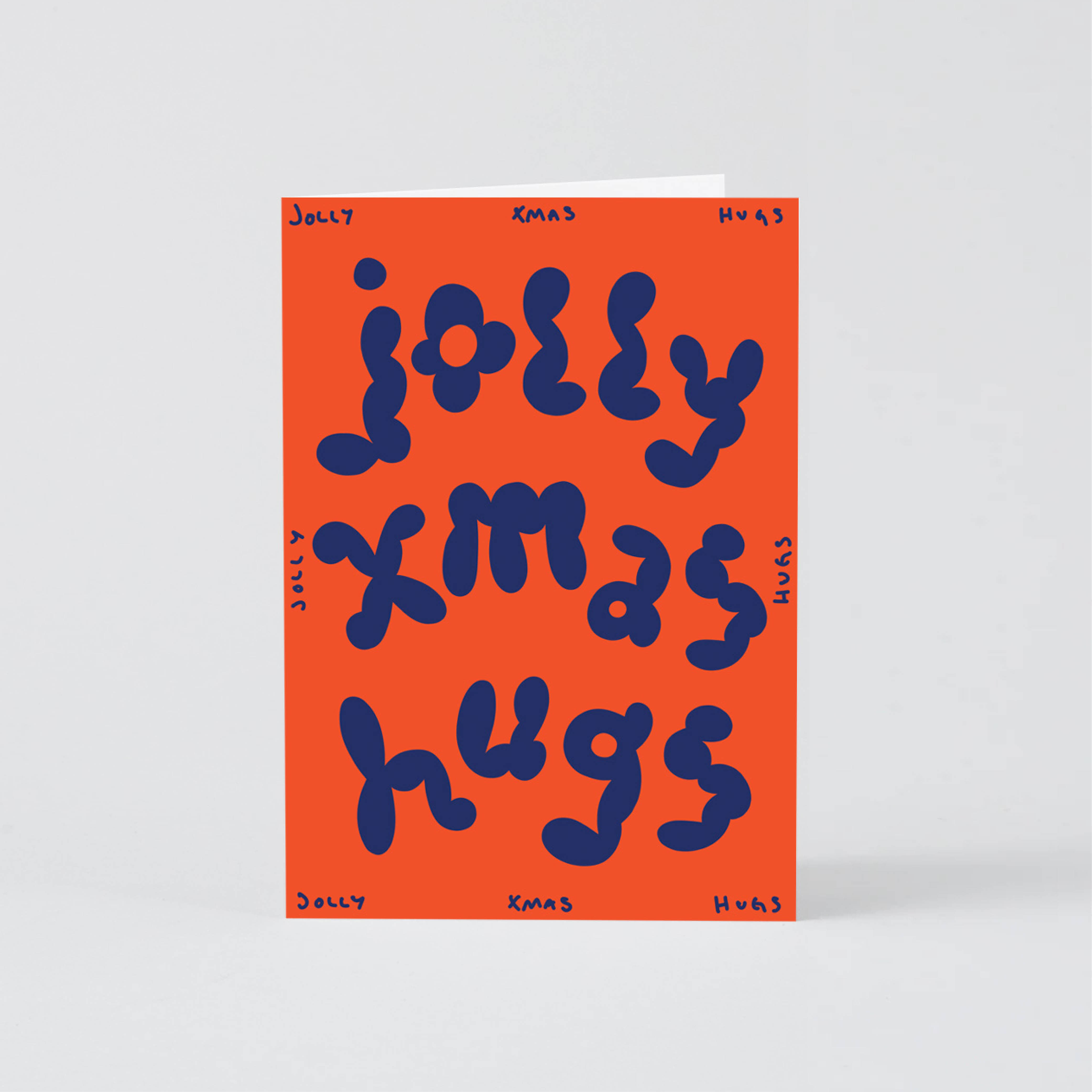 [WRAP] Jolly Xmas Hugs Embossed Christmas Card