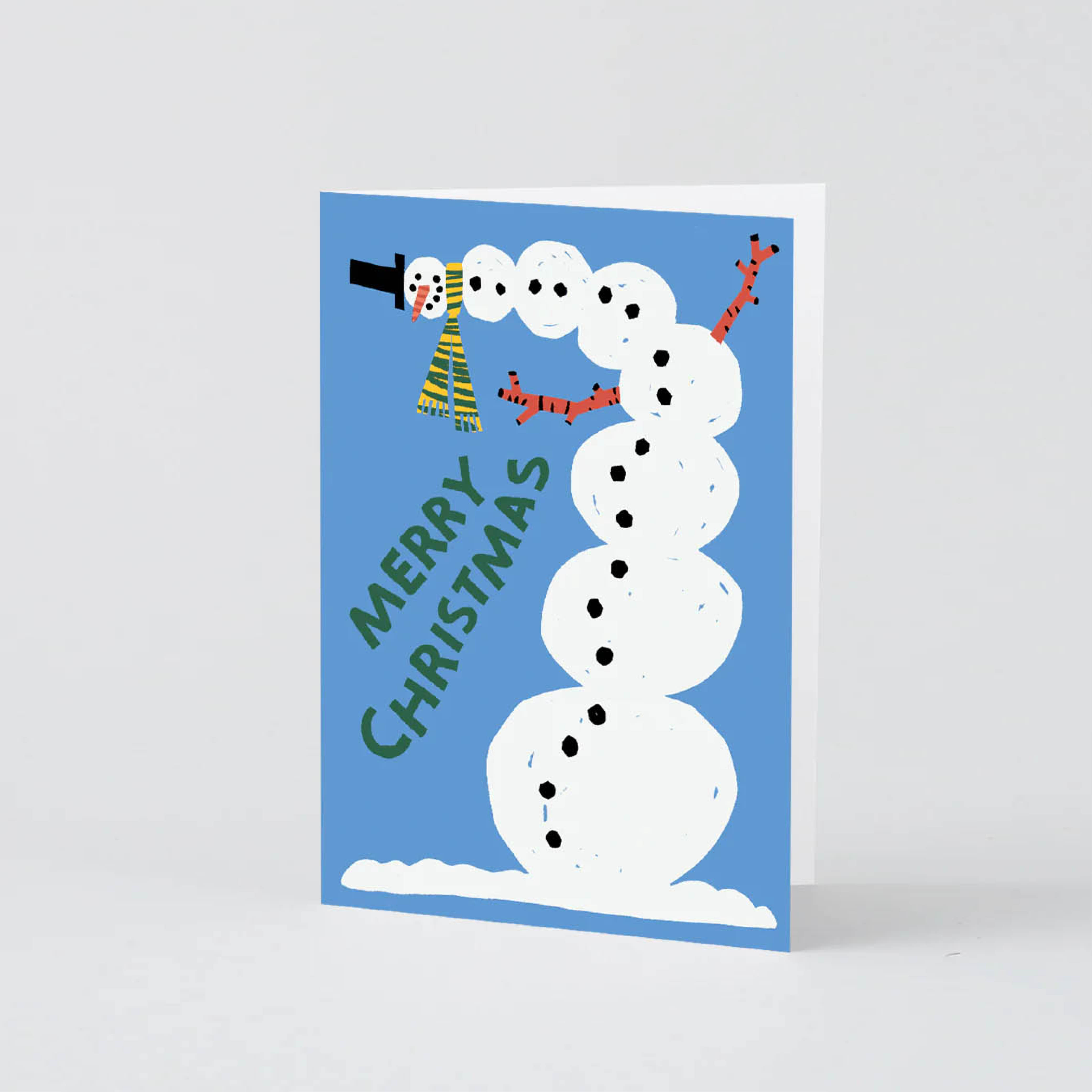 [WRAP] Snowman Embossed Christmas Card