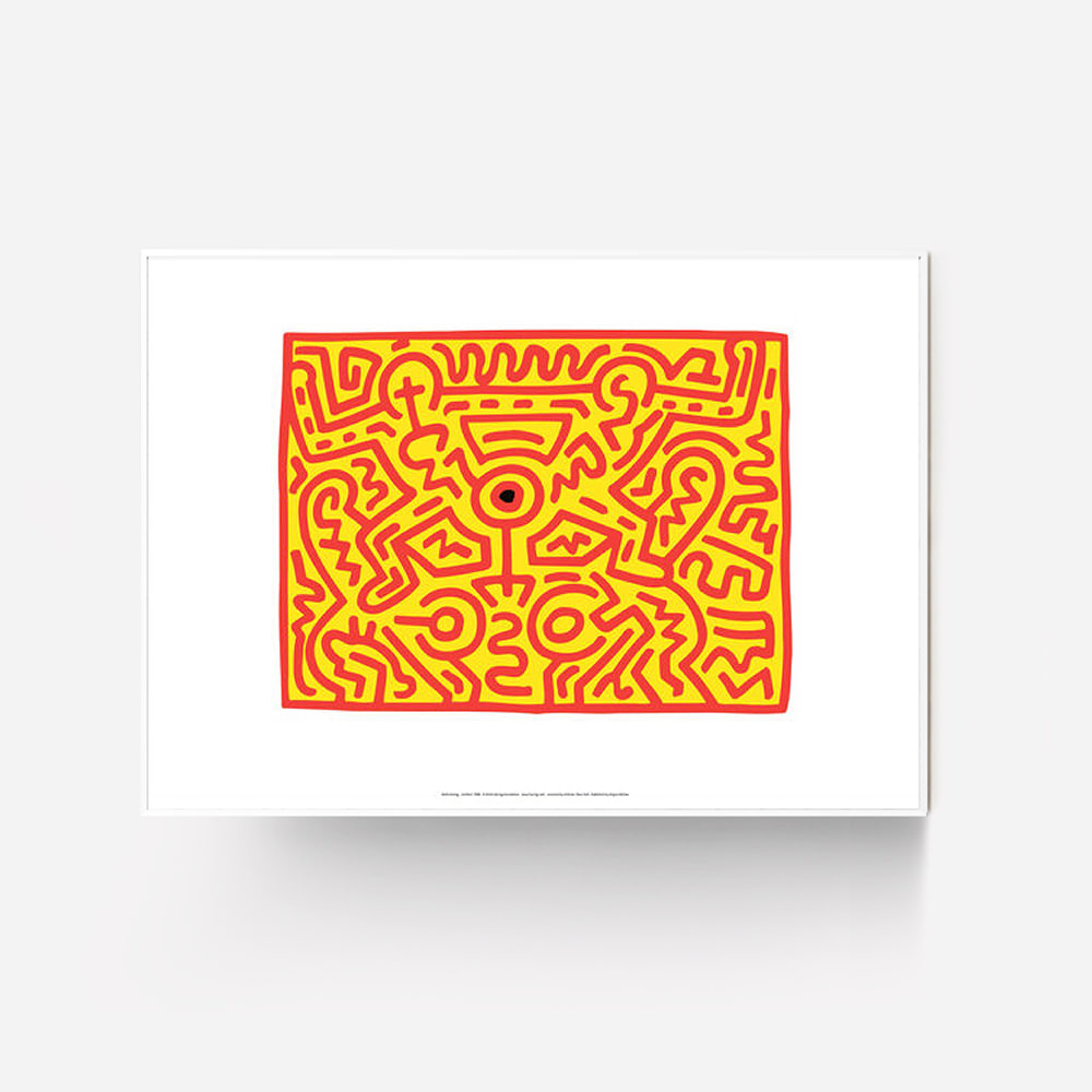 [KEITH HARING] Growing 3 Exhibition Poster, 1988