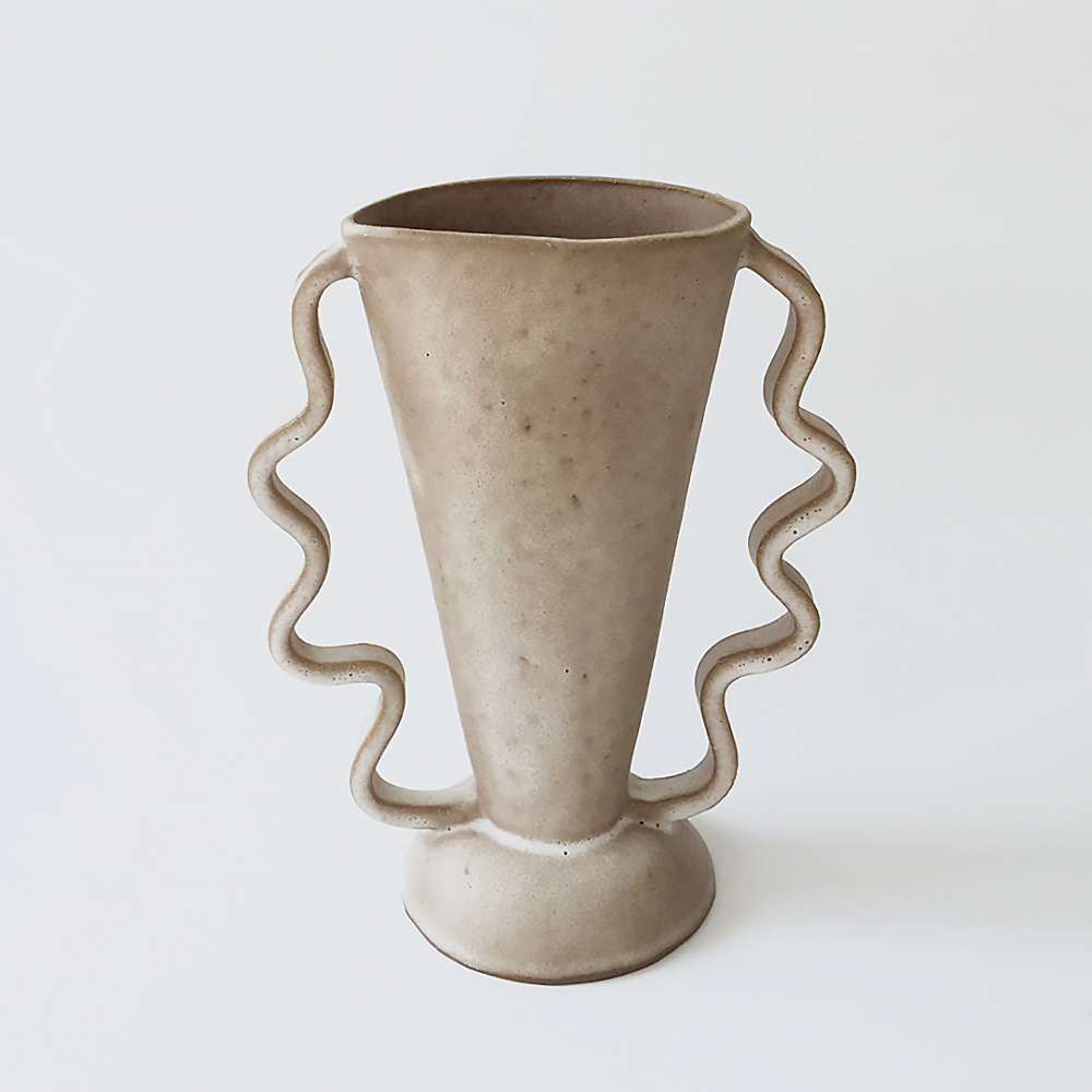 [MORGAN PECK]Stretch Vase_Frosted Flax