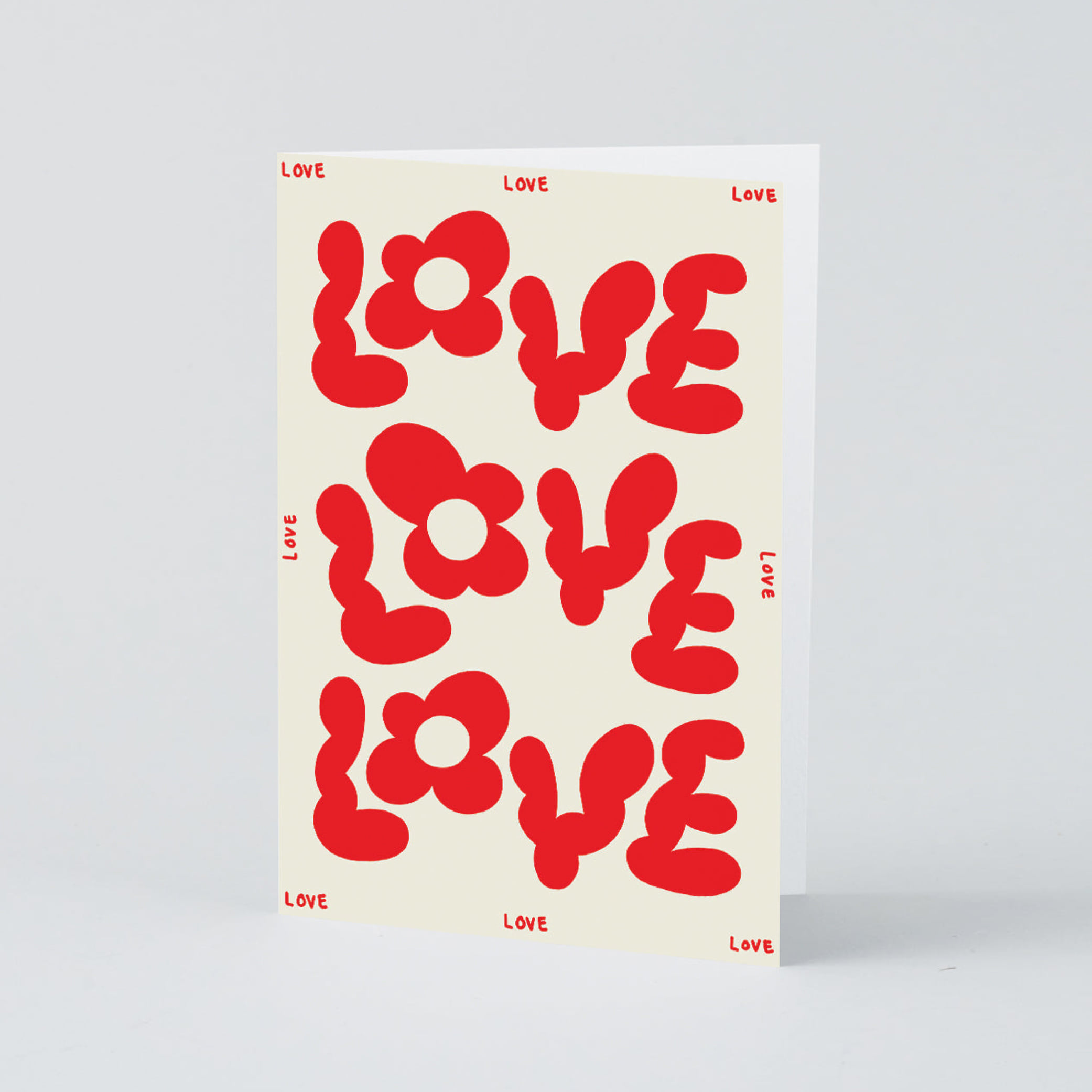 [WRAP] Love Love Love Embossed Greetings Card