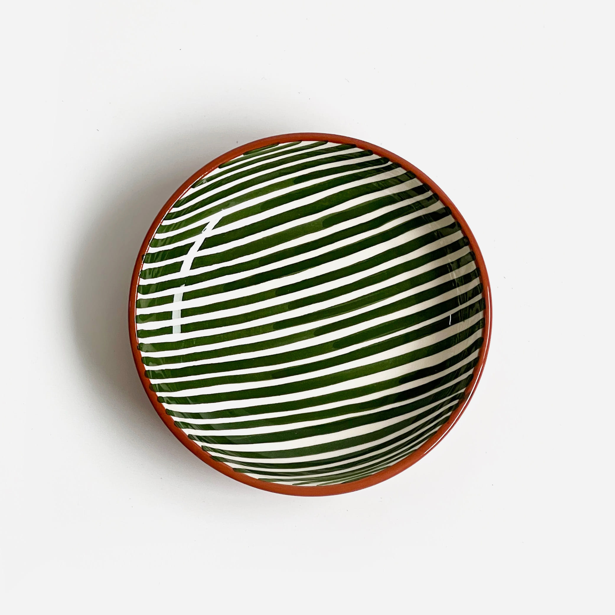 [CASA CUBISTA] Stripe Bowl Regular_Dark Green