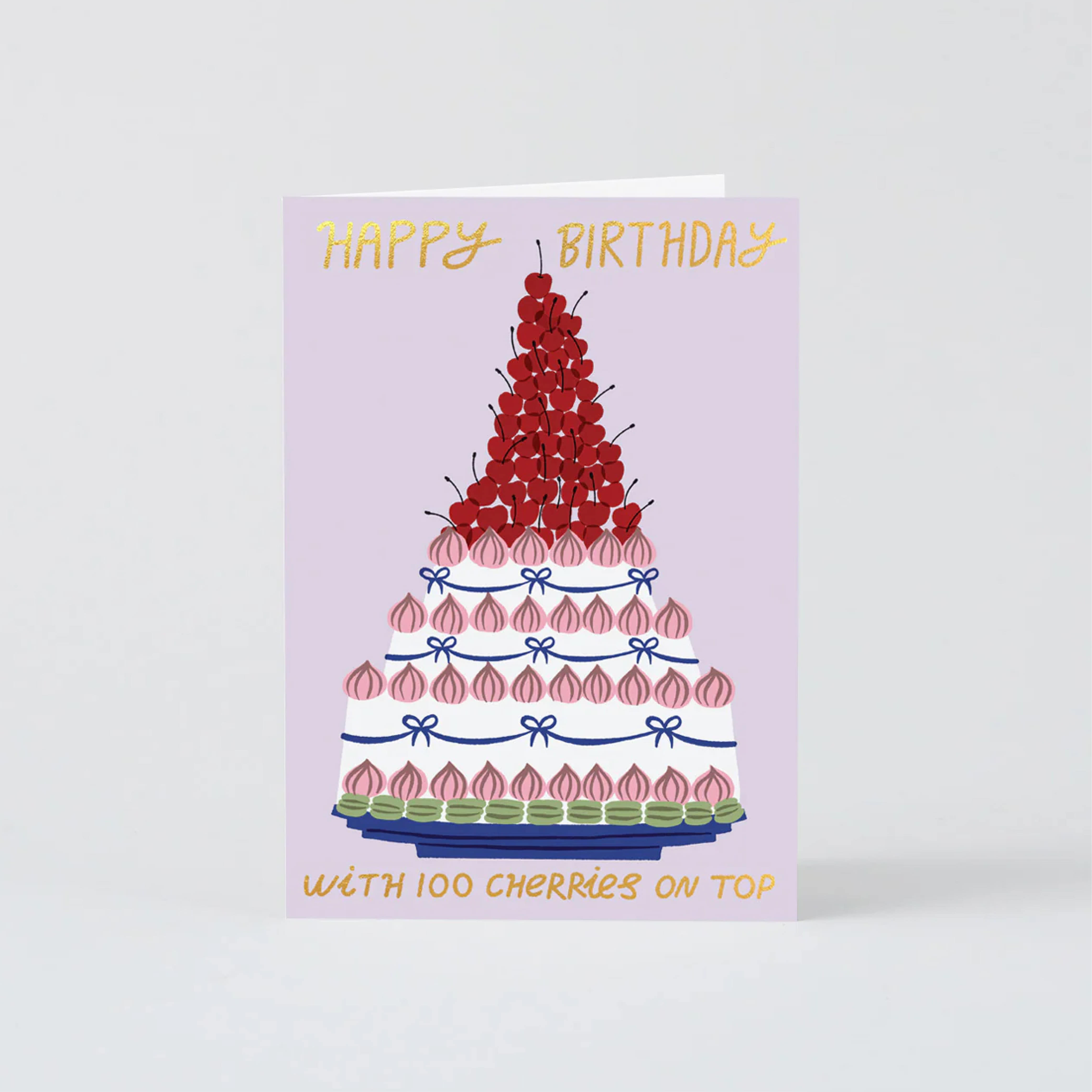 [WRAP] 100 Cherries Happy Birthday Card
