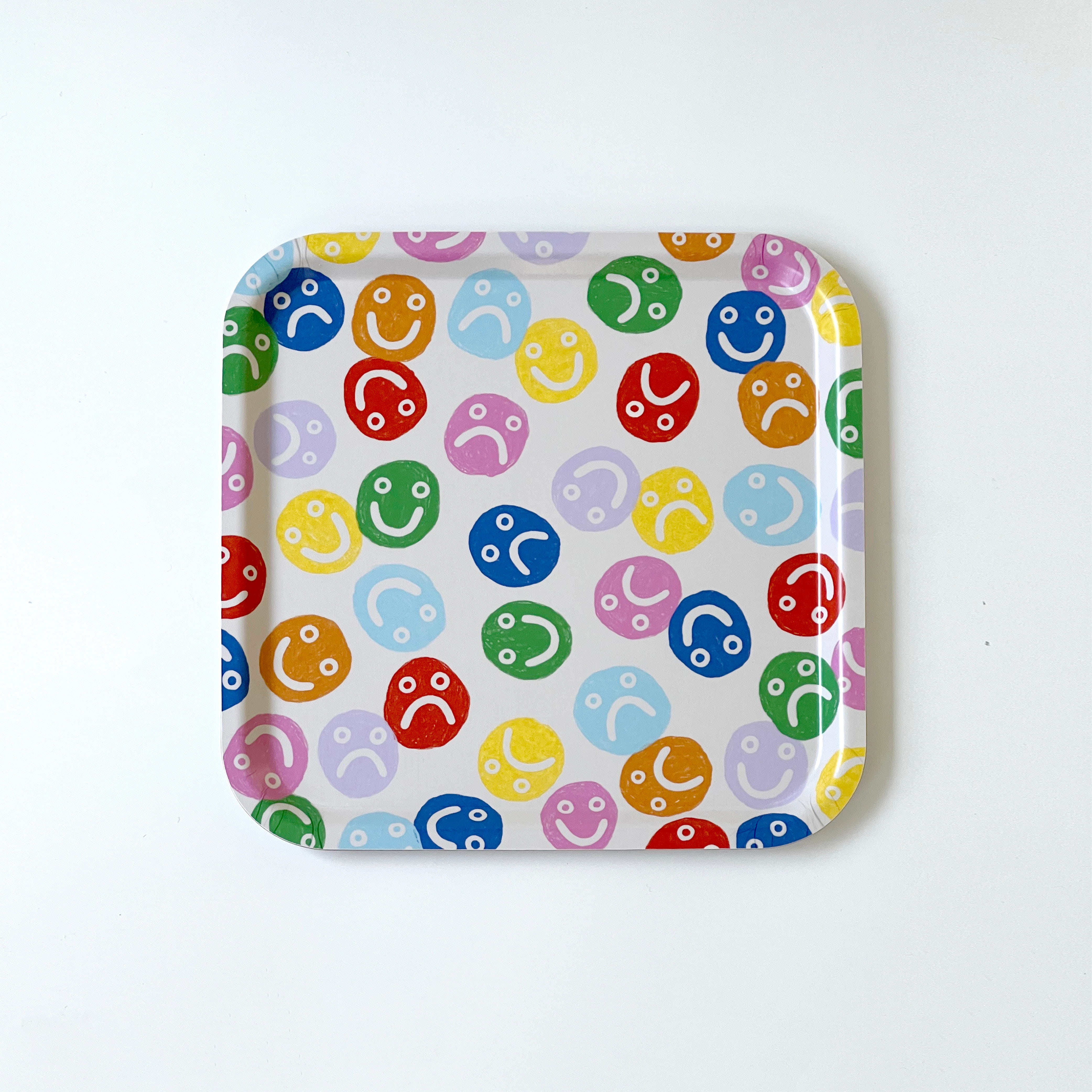[WOBBLY STUDIO]  Multicolor Happy Sad Confetti Art Tray