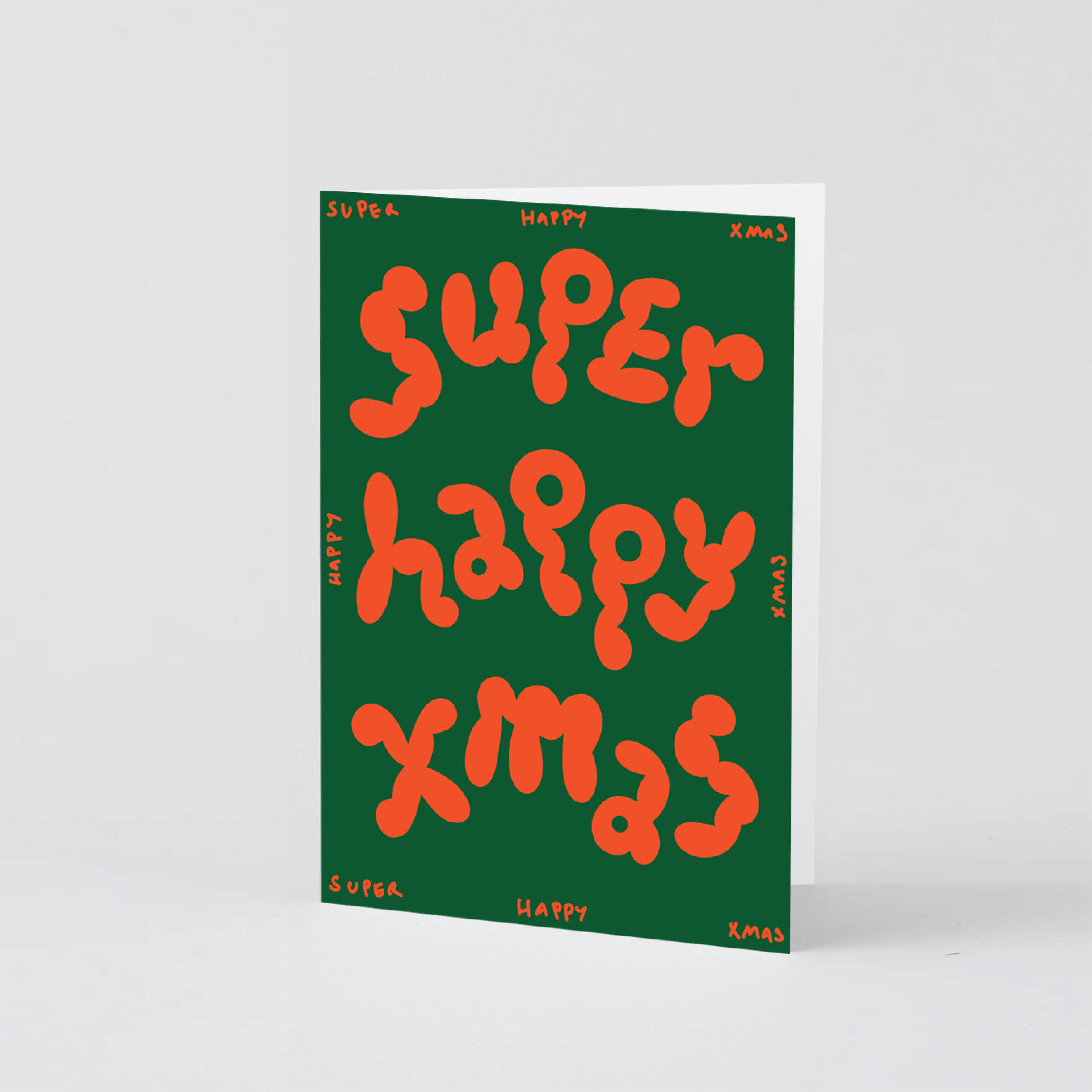[WRAP] Super Happy Xmas Embossed Christmas Card